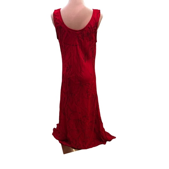 Chico's Red Sleeveless Flared Dress Women's Vintage Size 2 - Picture 2 of 9